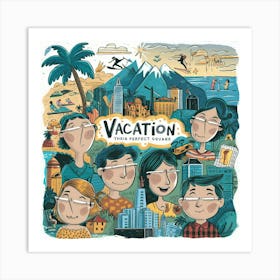 A Whimsical Illustration Of A Vacation Themed Squa Bdixx3zcrrqzs6hdqitnsq Ogng8 Owqqeezchgsgpo1w Art Print