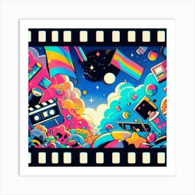 Psychedelic Film Strip Art Print