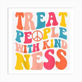 Retro Hippie Tpwk Treat People With Kindness Art Print