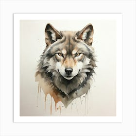 Default Create A Simple Watercolor Of A Wolf Using Neutral And 0 (1) Art Print