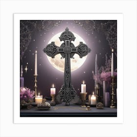 Gothic Cross 5 Art Print