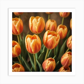 Orange Tulips 3 Art Print