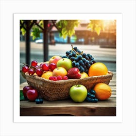 Basket Of Fruit 16 Art Print