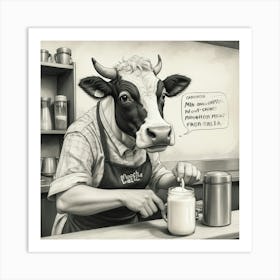 Cheesy Cow Art Print