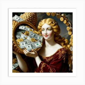 Lady Of Money2 Art Print