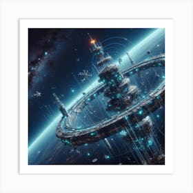 Futuristic Space Station 4 Art Print