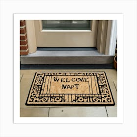 A Photo Of A Door Mat With A Welcome Mat Pattern 4 Art Print