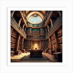 Library 1 Art Print