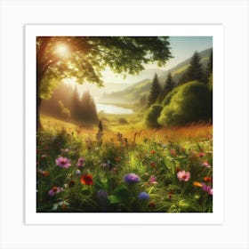 Wildflowers In The Meadow 2 Art Print