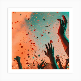 Confetti In The Air 4 Art Print