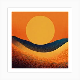 Sunset In The Desert Art Print