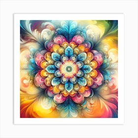 Psychedelic Flower Art Print