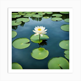 White Water Lily Art Print