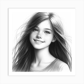 Portrait Of A Girl 4 Art Print