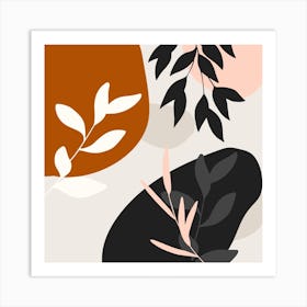 Abstract Leaves Art Print