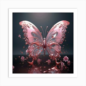 Pink Butterfly Art Print