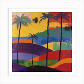 Abstract Travel Collection Pacific Islands 3 Art Print