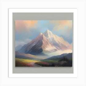 Mountain Landscape Painting Art Print