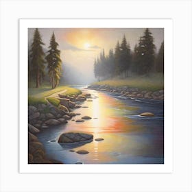 Leonardo Diffusion Xl River Light 0 Art Print