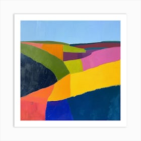 Colourful Abstract The North York Moors England 3 Art Print