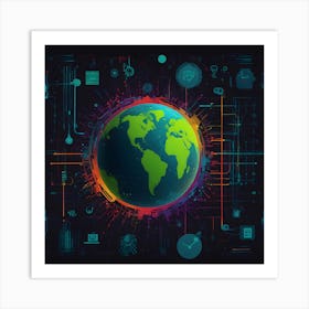 Futuristic Earth Art Print