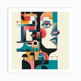 Abstract Portrait Of A Woman 1 Art Print