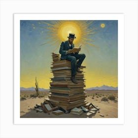 Surreal Horizons: The Scholar’s Peak Art Print