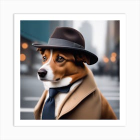 Portrait Of A Dog Art Print