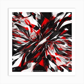 Abstract Red And Black 1 Art Print