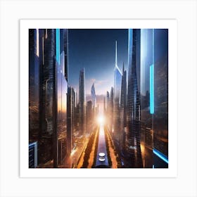 Futuristic Cityscape 134 Art Print