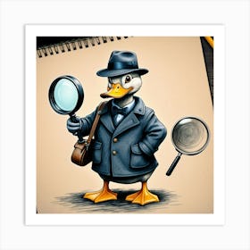 Detective Duck 23 Art Print