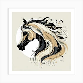 Creative Horse Beauty Illustration Nr 3 Art Print