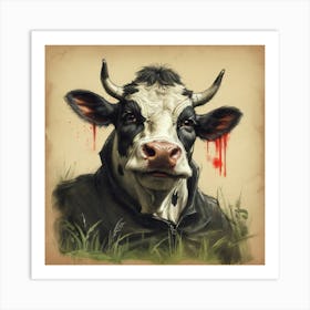 Cow With Bloody Eyes Art Print