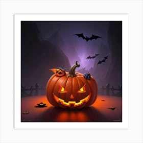 Halloween Pumpkin Art Print