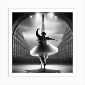 Ballerina In Paris Art Print