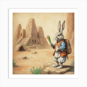 Rabbit In The Desert 10 Art Print