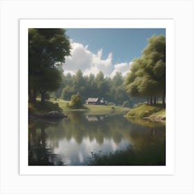 House By The Lake 10 Art Print