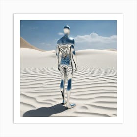 Man In The Desert 135 Art Print