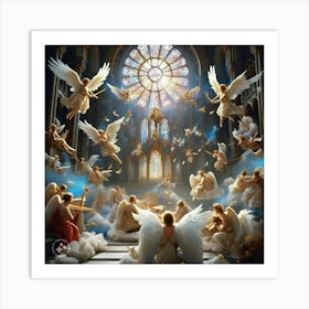 Angels In The Church Art Print