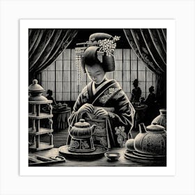 Creativel Geisha Illustration 147 Art Print