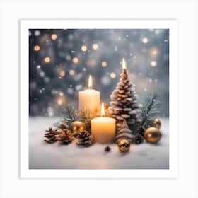 Christmas Ornaments Art Print