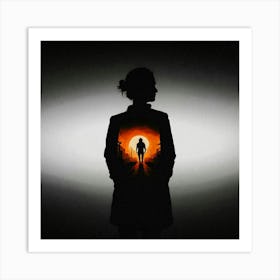 Silhouette Of A Woman Art Print