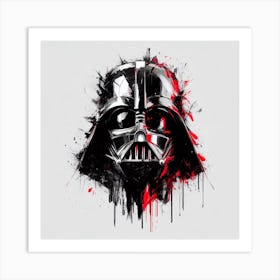Darth Vader Star Wars Paint Dripping Art Print Art Print