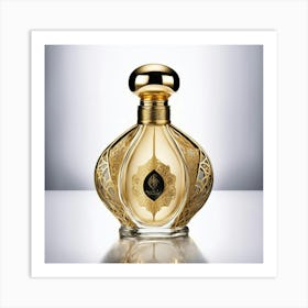 Gold Perfume Bottle Art Print