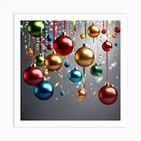 Christmas Baubles 3 Art Print