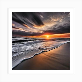 Sunset At The Beach 35 Art Print