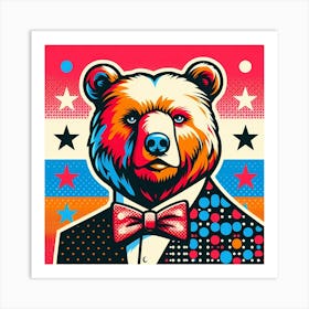 Bear In A Suit Art Print