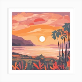 Hawaii Sunset Art Print