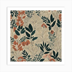 Floral Wallpaper 20 Art Print