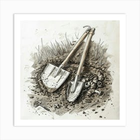 Shovels In The Dirt Art Print